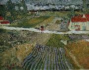 Vincent Van Gogh Landscape with a Carriage and a Train France oil painting artist